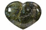 Flashy Polished Labradorite Heart #62957-1